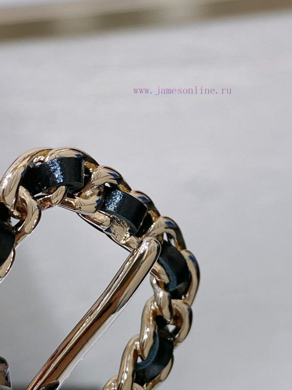 Chanel 24c brass metal imported shiny calf leather 2.0cm soft and exquisite waist belt eydk44hx - Image 5