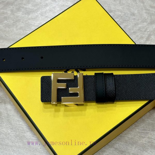 FENDL's 3.5cm wide double-sided cowhide production with classic FF copper buckle, classic fa qrc6cfcs - Image 3