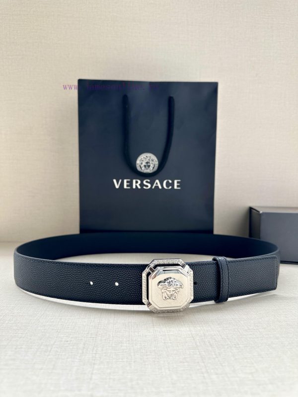 Width 4.0cm Versace This soft belt is adorned with a 3D Medusa belt buckle, which can be pai ipom9lea