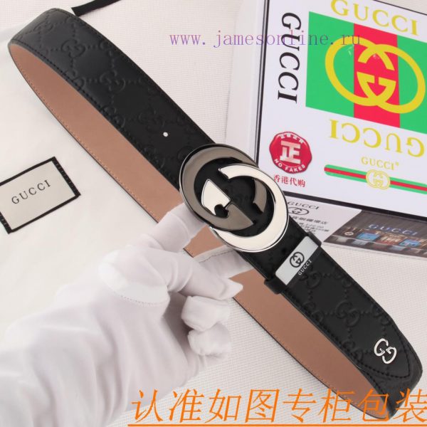 Belt and belt Gucci leather beltMen's belt material: 100% head layer cowhide belt, guarantee 7gdisvkb - Image 3