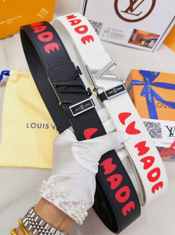 Belt LV Louis ReproductionThe waistband is made of 100% head layer cowhide, ensuring a genui vsz42kx6