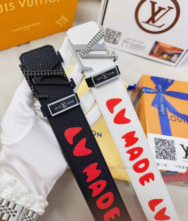Belt LV Louis ReproductionThe waistband is made of 100% head layer cowhide, ensuring a genui ds8l3yfr