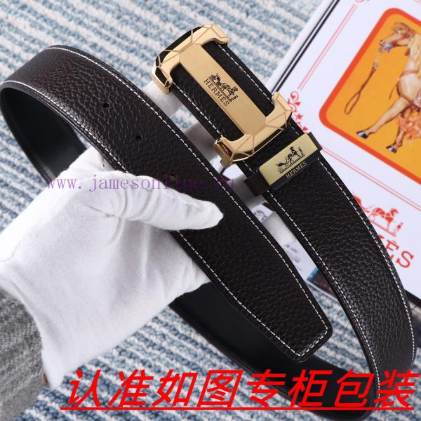 Men's belt HermesMen's leather belt is made of 100% head layer cowhide, ensuring that the 24 uyrybqye - Image 7