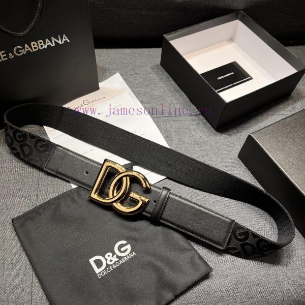 DG Dolce&Gabbana, Width 4.0cm Dolce&Gabbana New Men's Ribbon Printed Belt, Paired with Logo y23eawda