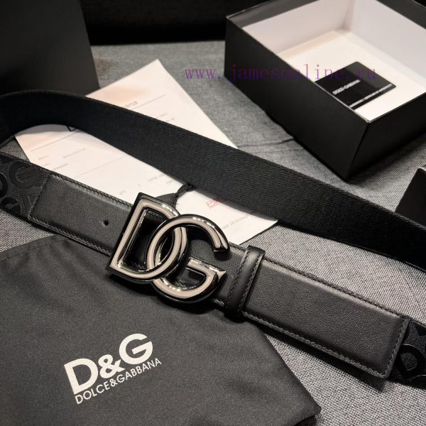 DG Dolce&Gabbana, Width 4.0cm Dolce&Gabbana New Men's Ribbon Printed Belt, Paired with Logo 6yey8b1n - Image 6