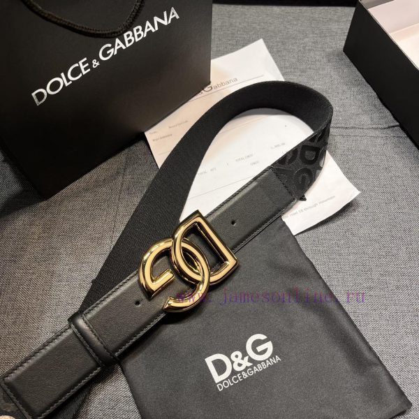 DG Dolce&Gabbana, Width 4.0cm Dolce&Gabbana New Men's Ribbon Printed Belt, Paired with Logo y23eawda - Image 8