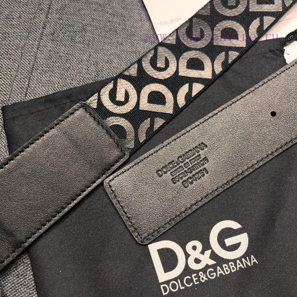 DG Dolce&Gabbana, Width 4.0cm Dolce&Gabbana New Men's Ribbon Printed Belt, Paired with Logo y23eawda - Image 9