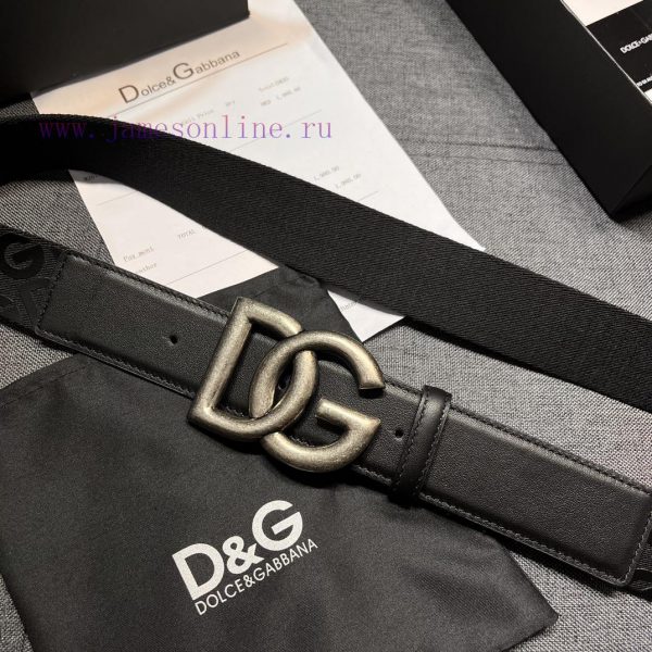 DG Dolce&Gabbana, Width 4.0cm Dolce&Gabbana New Men's Ribbon Printed Belt, Paired with Logo c6q1ukh4 - Image 6