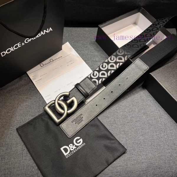 DG Dolce&Gabbana, Width 4.0cm Dolce&Gabbana New Men's Ribbon Printed Belt, Paired with Logo c6q1ukh4 - Image 7