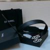 Chanel 24c resin black and white rhinestone gold metal logo buckle brass metal imported tire ermxxfnq