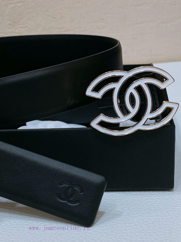 Chanel 24c resin black and white rhinestone gold metal logo buckle brass metal imported tire ermxxfnq - Image 4
