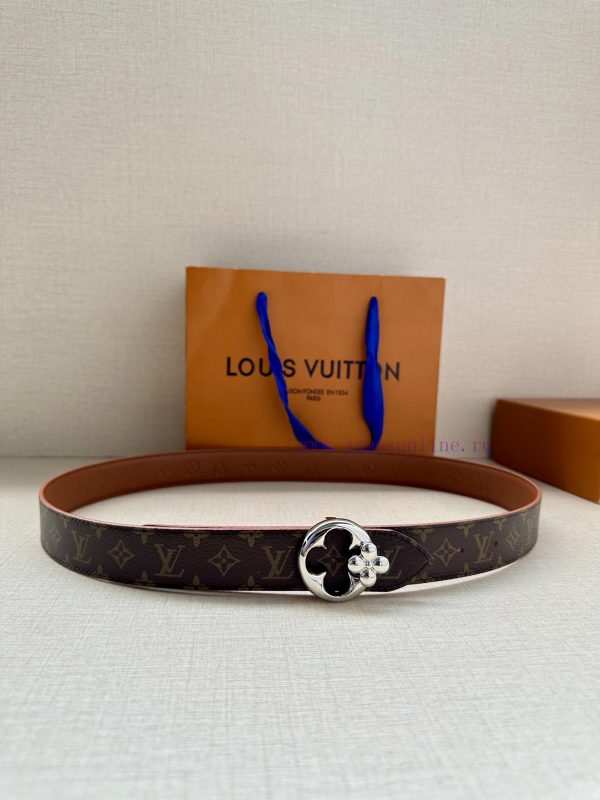 3.0-wide LV Flowergram Round double-sided belt interprets Louis Vuitton's classic elements f 1bq5v5bp