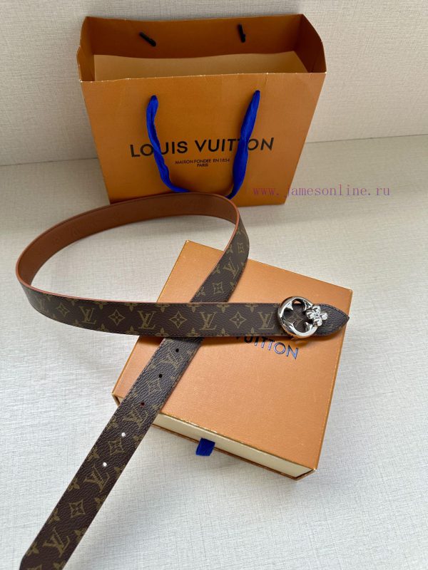 3.0-wide LV Flowergram Round double-sided belt interprets Louis Vuitton's classic elements f 1bq5v5bp - Image 5