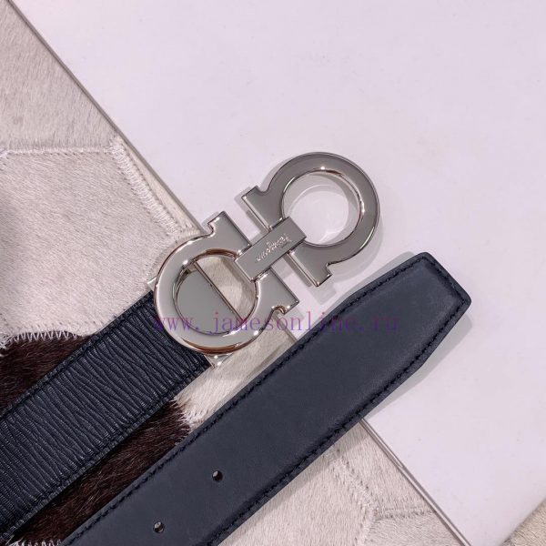 Salvatore Ferragamo 3.5cm Haute Couture Men's Belt, Choose to Pair with Double Headed Leathe lehulqwl - Image 4