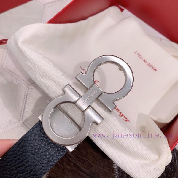 Salvatore Ferragamo 3.5cm Haute Couture Men's Belt, Choose to Pair with Double Headed Leathe qjtiorg8 - Image 6