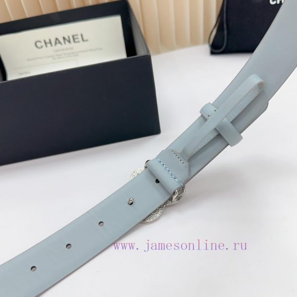 3.0cm Chanel new belt, double-sided top layer cowhide material, length. 758.80.85.90.95.100 8l6nkad4 - Image 9