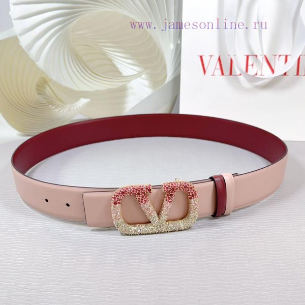 4.0cm Valentino new belt, double-sided top layer cowhide material, length 75.80.85.90.95.100 dh9d7u7a