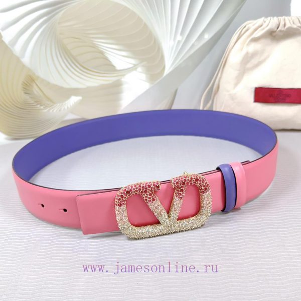 4.0cm Valentino new belt, double-sided top layer cowhide material, length 75.80.85.90.95.100 ma2gpk0s