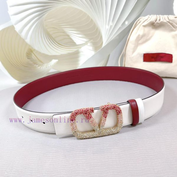 4.0cm Valentino new belt, double-sided top layer cowhide material, length 75.80.85.90.95.100 cb9zwh1o