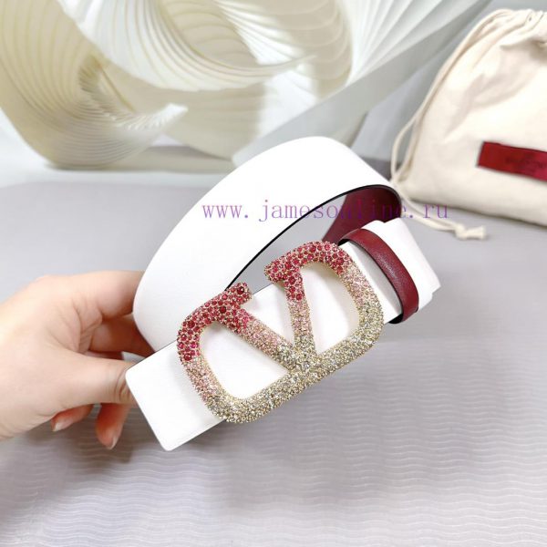 4.0cm Valentino new belt, double-sided top layer cowhide material, length 75.80.85.90.95.100 cb9zwh1o - Image 4