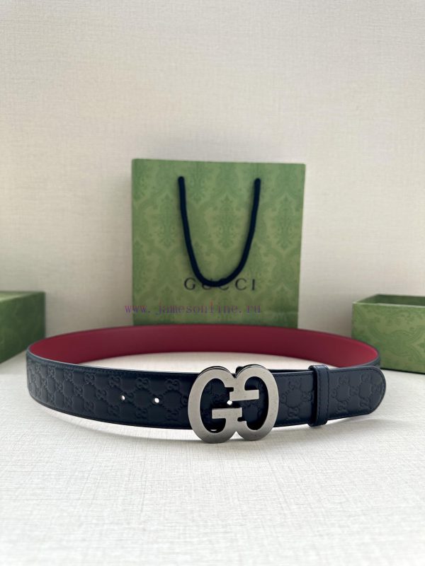 Width 4.0cm Gucci interlocking double G steel buckle, derived from modern style collection d rbce3dj9