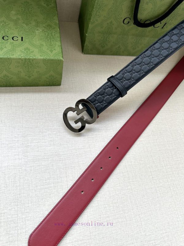 Width 4.0cm Gucci interlocking double G steel buckle, derived from modern style collection d rbce3dj9 - Image 4