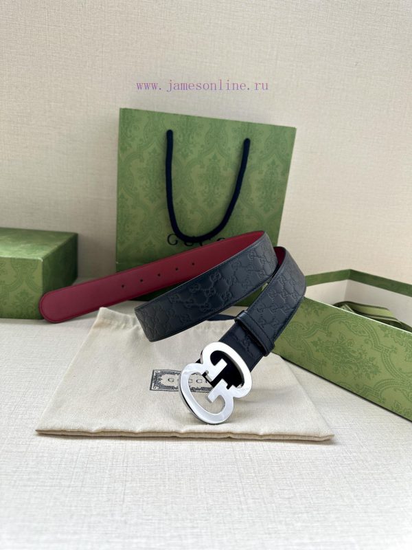 Width 4.0cm Gucci interlocking double G steel buckle, derived from modern style collection d rbce3dj9 - Image 8