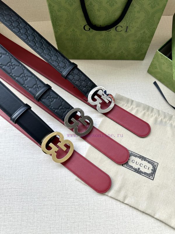 Width 4.0cm Gucci interlocking double G steel buckle, derived from modern style collection d rbce3dj9 - Image 10