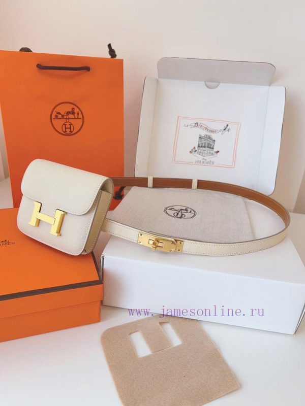 Reproduction versionImported original factory first layer cow beltKelly bag+belt, high-end m 9alwe97l - Image 8