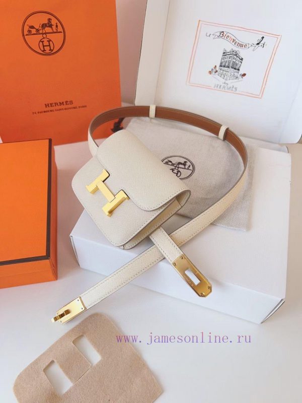 Reproduction versionImported original factory first layer cow beltKelly bag+belt, high-end m 9alwe97l - Image 9