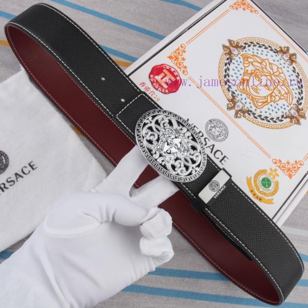Belt belt Versace cowhide beltMen's belt material: 100% head layer cowhide belt, guaranteed 3g9n28lo - Image 6