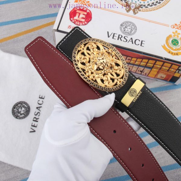 Belt belt Versace cowhide beltMen's belt material: 100% head layer cowhide belt, guaranteed 3g9n28lo - Image 9