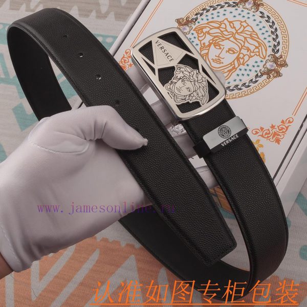 Belt belt Versace cowhide beltMen's belt material: 100% head layer cowhide belt, guaranteed bs931zlc - Image 6
