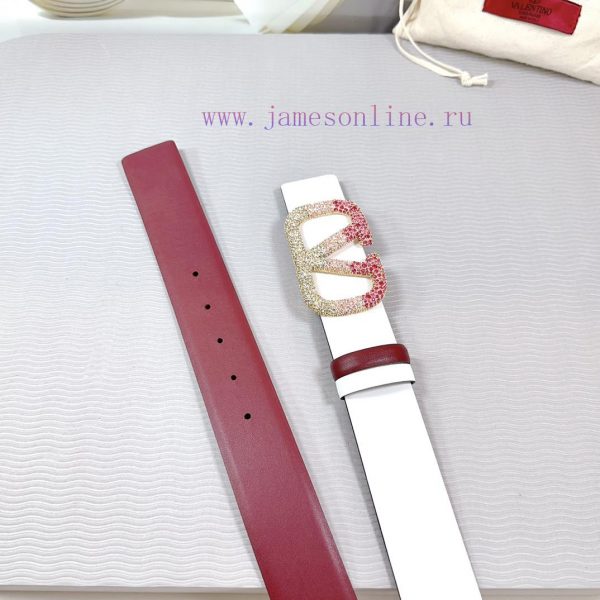 4.0cm Valentino new belt, double-sided top layer cowhide material, length 75.80.85.90.95.100 ms5xk4p8 - Image 9