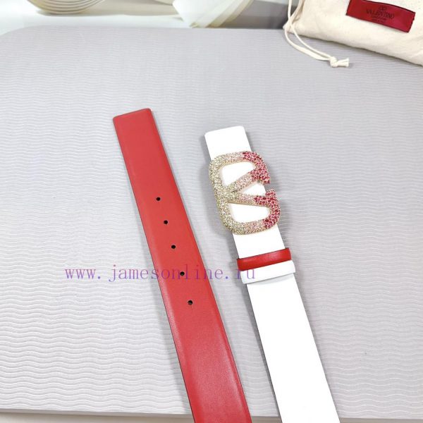 4.0cm Valentino new belt, double-sided top layer cowhide material, length 75.80.85.90.95.100 upc9iugt - Image 9