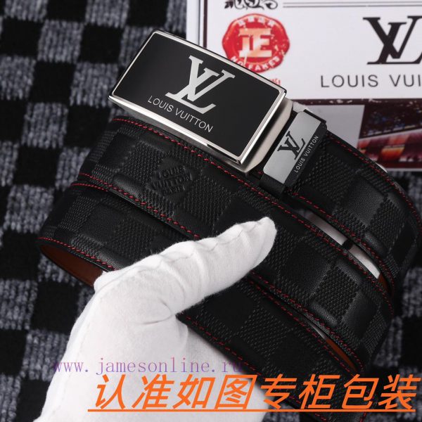 Men's waist belt LV Louis Deng automatic beltMen's leather belt is made of 100% head layer c 25mu3pwf