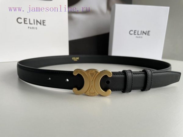 CELINE Triumphal Arch logo gold buckle trendy belt, the secret weapon for wearing a good fig l2x7qm8v