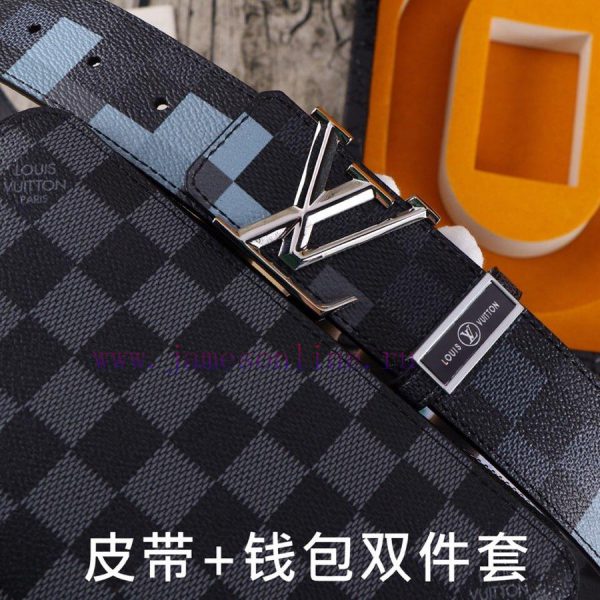 LV. Yilu Weideng Double Piece SetWooden box, belt+wallet, two-piece setGrade: Italian import 7gk7l9kl - Image 4