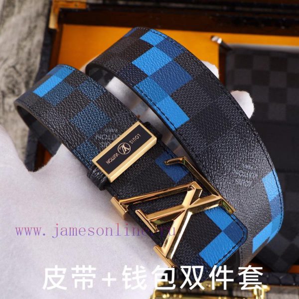 LV. Yilu Weideng Double Piece SetWooden box, belt+wallet, two-piece setGrade: Italian import gcqopug8 - Image 5