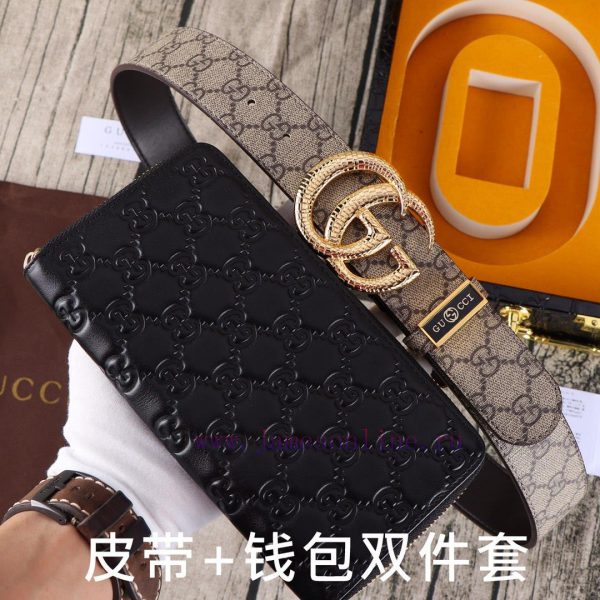Gucci. Gucci two-piece setWooden box, belt+wallet, two-piece setGrade: Italian imported 100% h8gnrdqt - Image 4