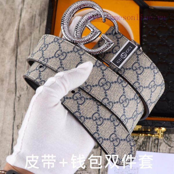 Gucci. Gucci two-piece setWooden box, belt+wallet, two-piece setGrade: Italian imported 100% 2i885327 - Image 3