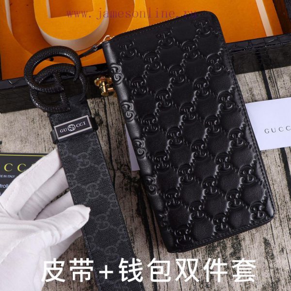 Gucci. Gucci two-piece setWooden box, belt+wallet, two-piece setGrade: Italian imported 100% vxey69rz