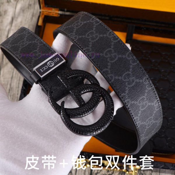 Gucci. Gucci two-piece setWooden box, belt+wallet, two-piece setGrade: Italian imported 100% vxey69rz - Image 5