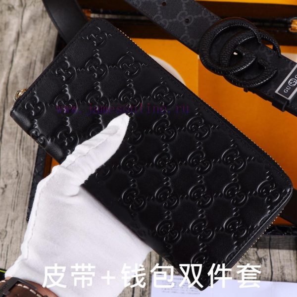 Gucci. Gucci two-piece setWooden box, belt+wallet, two-piece setGrade: Italian imported 100% vxey69rz - Image 7