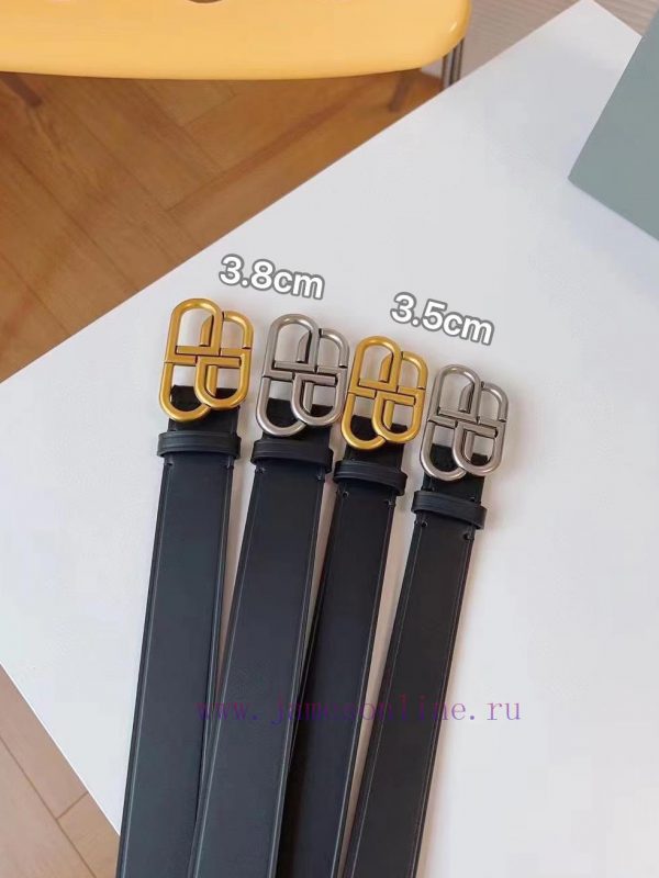 [Balenciaga] 3.8cm BB belt, available in multiple sizes to meet the needs of girls with diff dssaeyxy - Image 7