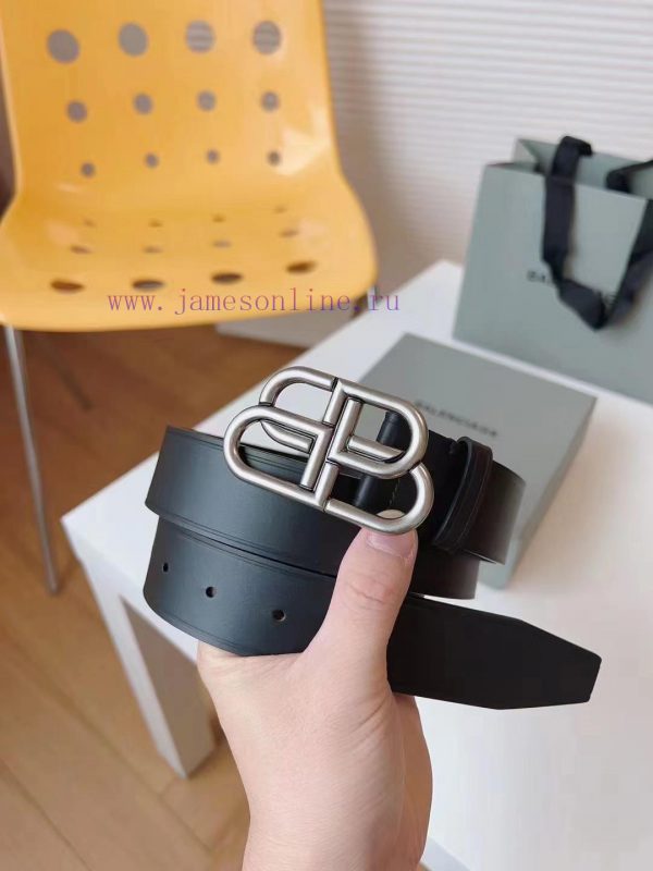 [Balenciaga] 3.8cm BB belt, available in multiple sizes to meet the needs of girls with diff hujmkxwe - Image 3