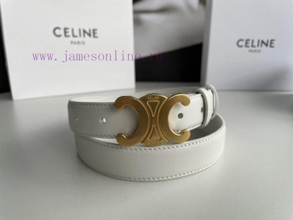 CELINE Triumphal Arch logo gold buckle trendy belt, the secret weapon for wearing a good fig 3eo731f5 - Image 4