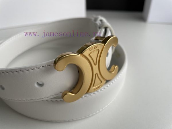 CELINE Triumphal Arch logo gold buckle trendy belt, the secret weapon for wearing a good fig 3eo731f5 - Image 5