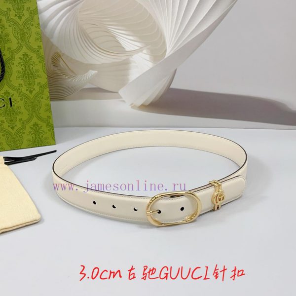 3.0cm Gucci belt, double-sided top layer cowhide, length. 758.80.85.90.95.100.105 euros, wit 2jz6aa65