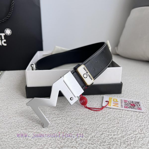 Montblanc Montblanc ️ Belt and beltBuckle, new original classic boutique two-color buckle, p ks6wnva3
